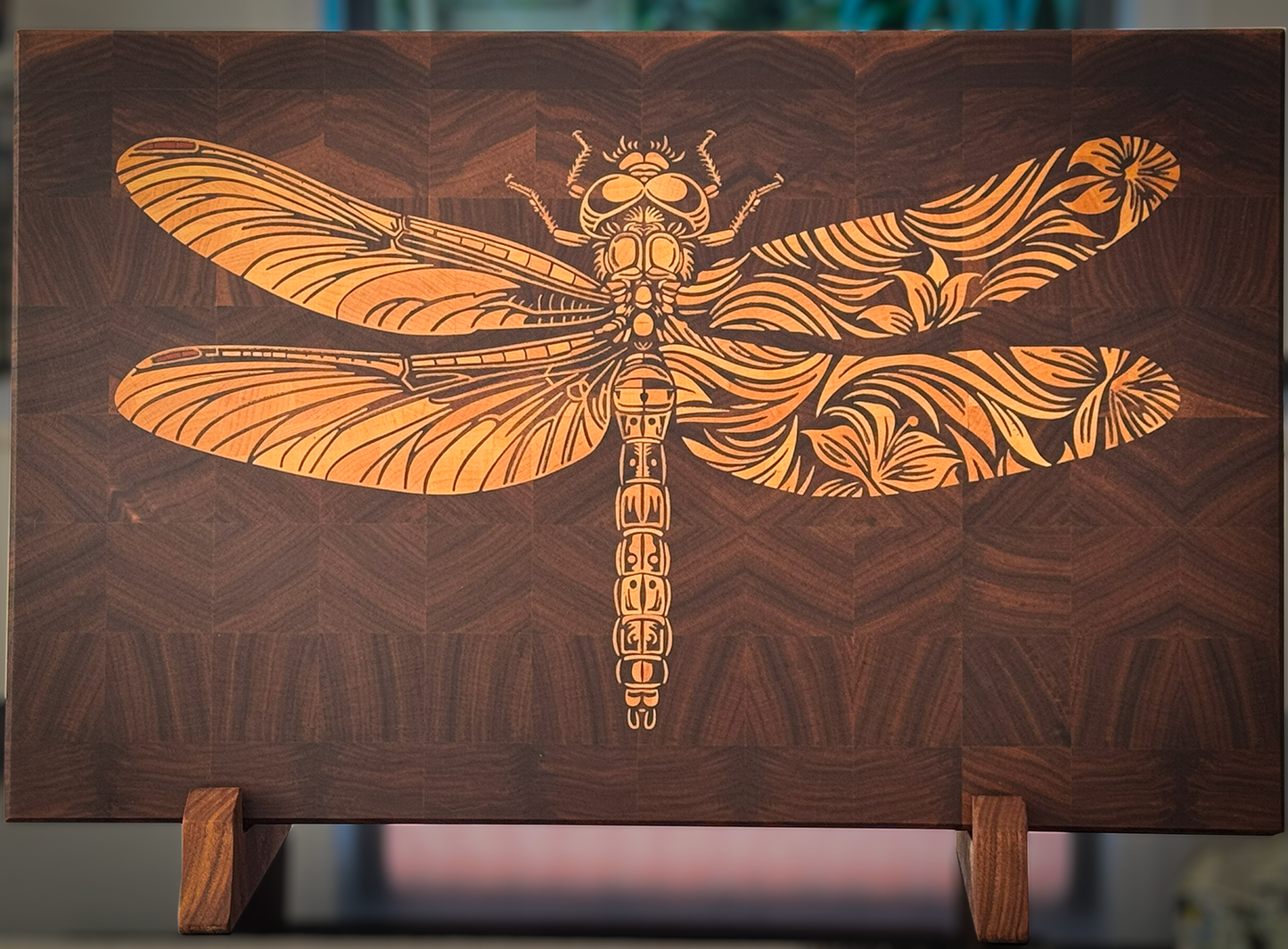 The Dragonfly End Grain Cutting Board
