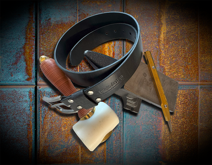 Midgard belt in black English Bridle leather
