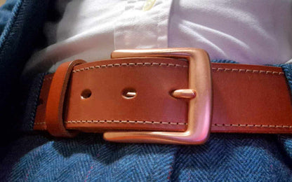 Midgard Leather belt in Chestnut Skirting Leather