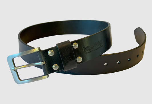 Midgard belt in black English Bridle leather