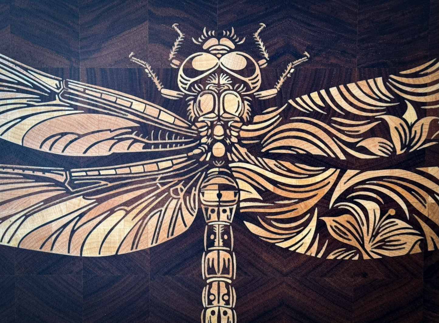 The Dragonfly End Grain Cutting Board
